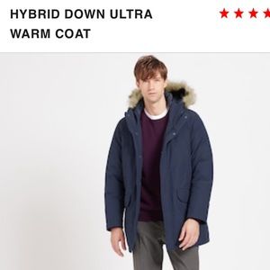 NWT UNIQLO men’s Hybrid ultra warm parka coat
